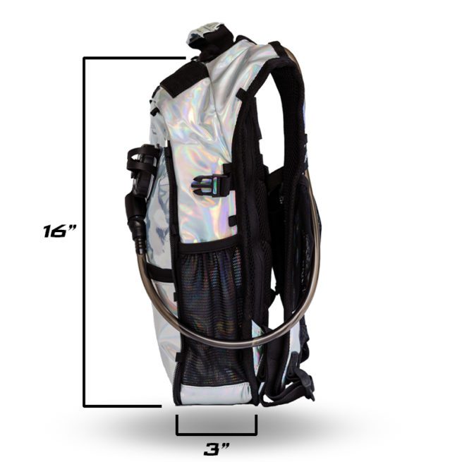 RaveRunner Hydration pack holographic side 3