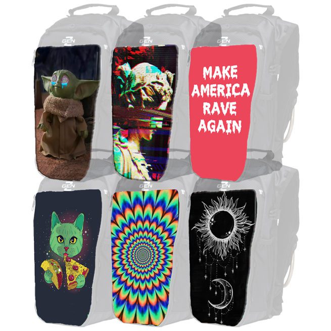 RaveRunner Hydration Pack artist series skins