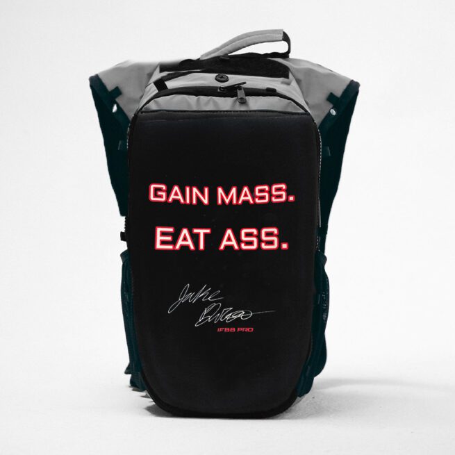 gain mass eat ass backpack
