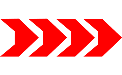 RaveRunner directional arrows in red