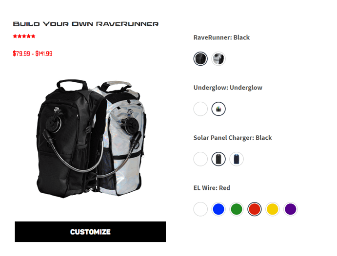 Build your own RaveRunner Anti Theft Hydration Pack