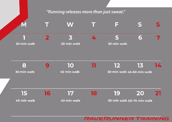 How to start running 3 week training program starting with walking