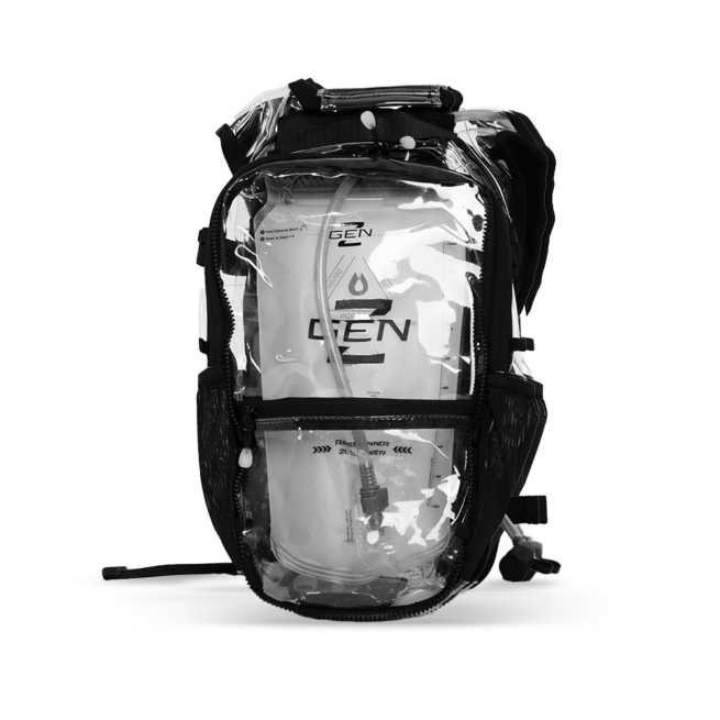 clear hydration pack