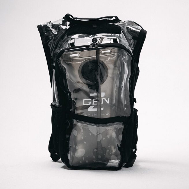 Clear hydration pack Backpack RaveRunner ANti Theft Hydration