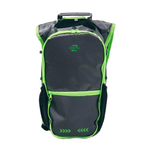 raverunner hydration pack festivals raves running hiking neon gunmetal