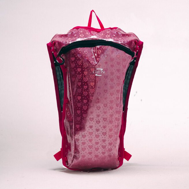 pink holographic hydration pack one pocket rave hydropack