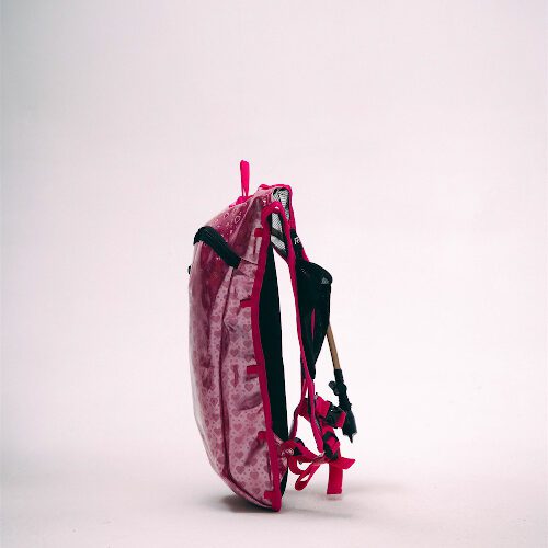 pink holographic hydration pack one pocket