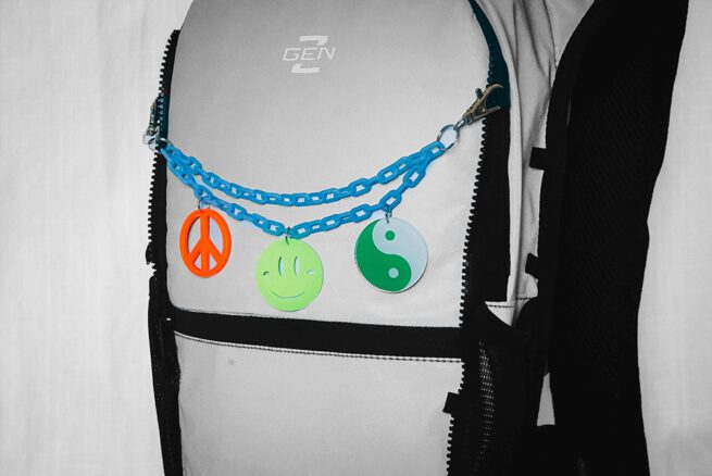 hydration pack charm chain hippy love