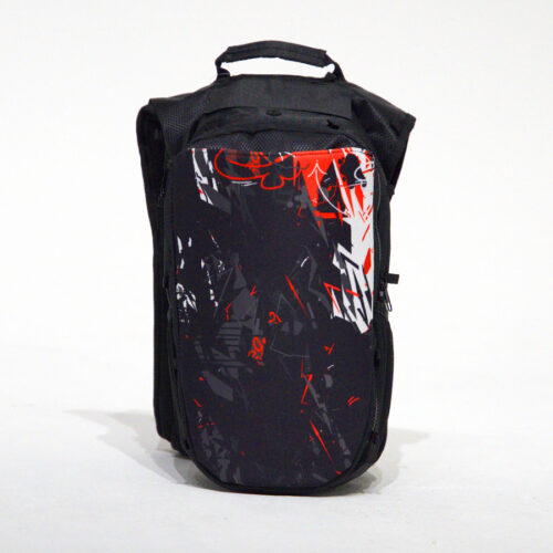 red rave hydration pack